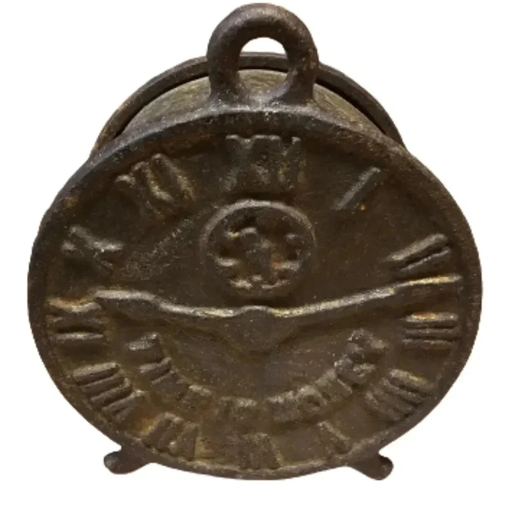 Vintage "Time Is Money" Cast Iron Bank - Picture 7 of 7